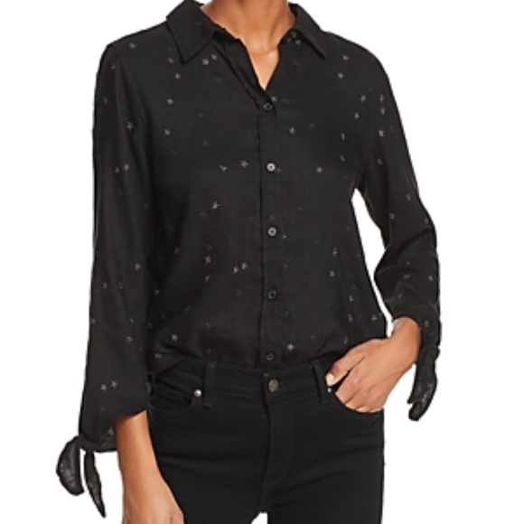 Rails Tops - Rails Robyn Button-Front Star Embroidered Top